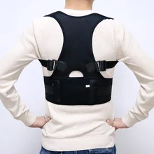 Мужской Женский Регулируемый корсет для коррекции осанки спины мужской черный корсет на плечо Поясничный Пояс Поддержка прямой S-4XL