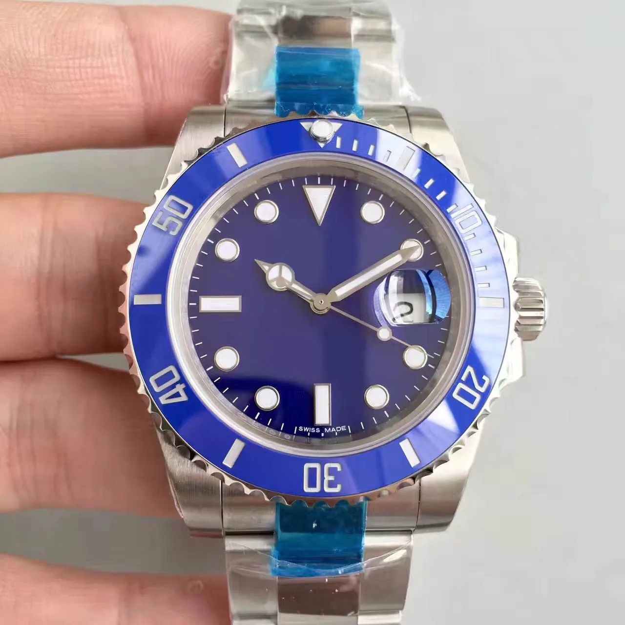 Роскошные мужские часы SUB часы AAA подводные часы без логотипа дизайнерский бренд керамическое кольцо 40 мм водонепроницаемые часы