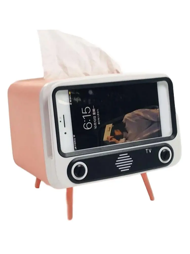 Creative Tissue Box Desktop TV Plastic Multifunctional Living Room Retro Simple Put Mobile Phone Storage | Мобильные телефоны и