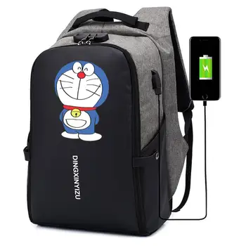 

Hot anime cute Doraemon Backpack student book Bags teenagers Anti-theft USB Charging Knapsack UNISEX Laptop bag Travel backpack