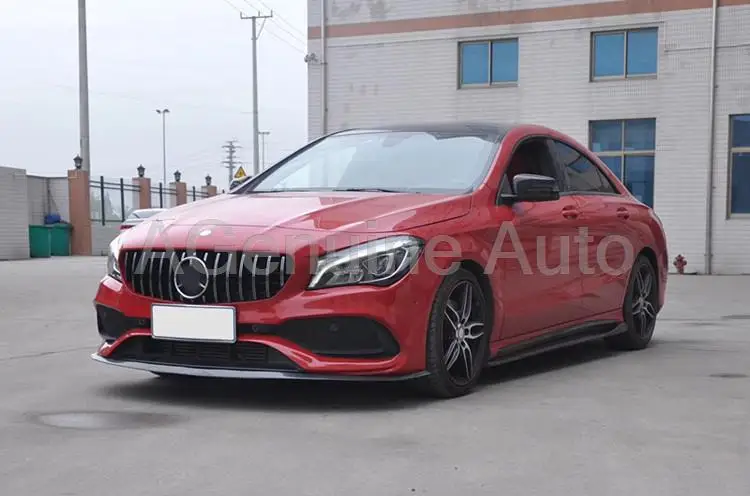 Хромированный глянцевый черный ABS GT стиль подтяжка лица автомобиля передний бампер решетка радиатора Гонки Грили для Mercedes-Benz CLA W117
