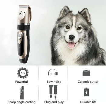 

Pet Dog Cat Grooming Cutter Hair Trimmer Groomer Shaver Razor Quiet Anti-allergic High Quality 2020