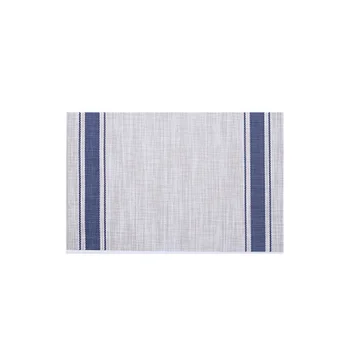 

Home Striped Non Slip Kitchen Heat Resistant Washable Reusable Table Mat Anti Scald PVC Hotel Restaurant Protective Pad Placemat