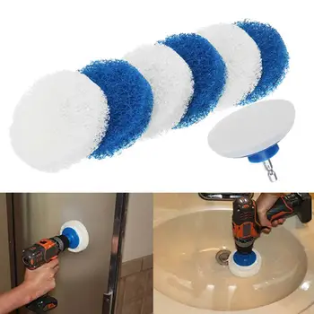 

7Pcs Cleaning Scouring Scrubber Backing Pad Electric Drill Brush Accessories Set Drill Brush Kit