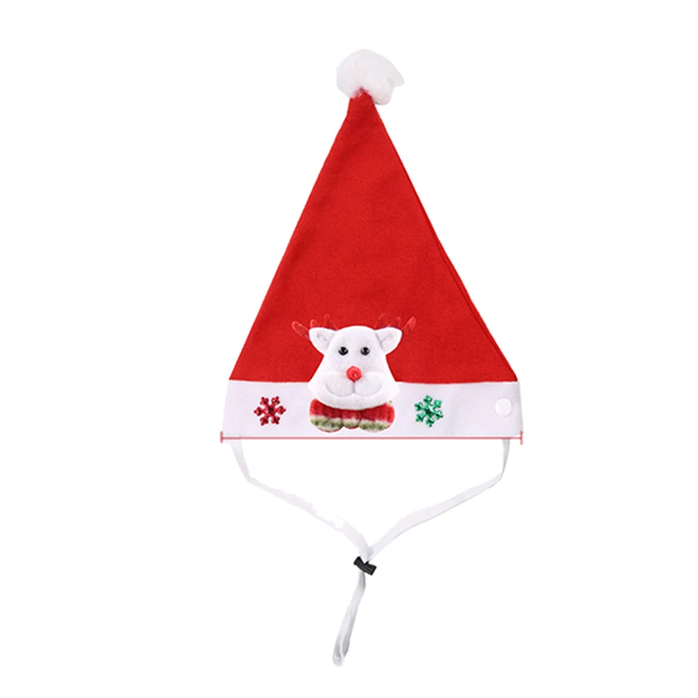White deer Очаровательные милые кошки собака Рождество Санта шляпа для кошек котенок щенок маленьких домашних животных красный и белый GQ999 - Цвет: White deer