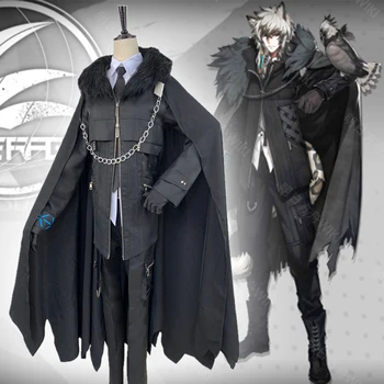 

Game Arknights Cosplay Costumes SliverAsh Cosplay Costume Black Suits Full Sets Uniforms Long Cloak Anime Comic Men Clothes