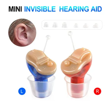 Red/Blue Colors CIC Digital 6 Channels 12 bands Hearing Aids Sound Amplifier Audiphones Mini Aid Invisible Ear Care Tools best selling micro digital amplifier volume hearing aid mini cic sound amplifier in the ear s 10b free shipping