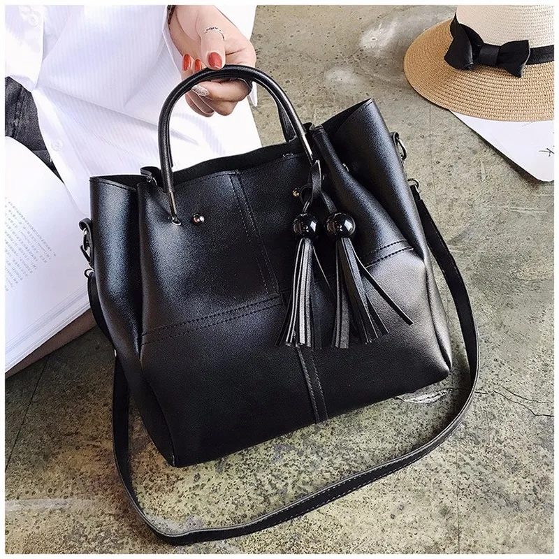 

LANZHIXIN Designer Bags Famous Brand Women Bags 2020 Stylish Single-shoulder Messenger Bag Lady's Three-piece Bag with Tassels