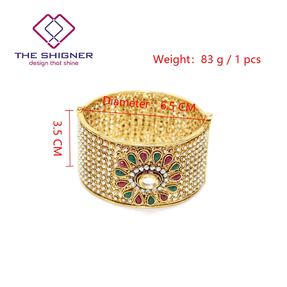 SHIGNER золотой цвет индийский Винт браслет KADA традиционный Болливуд браслет этнические индийские вечерние ювелирные изделия подарок для женщин