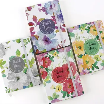 

Exquisite Notebook with Floral Plants Printing Cover for Students Writing