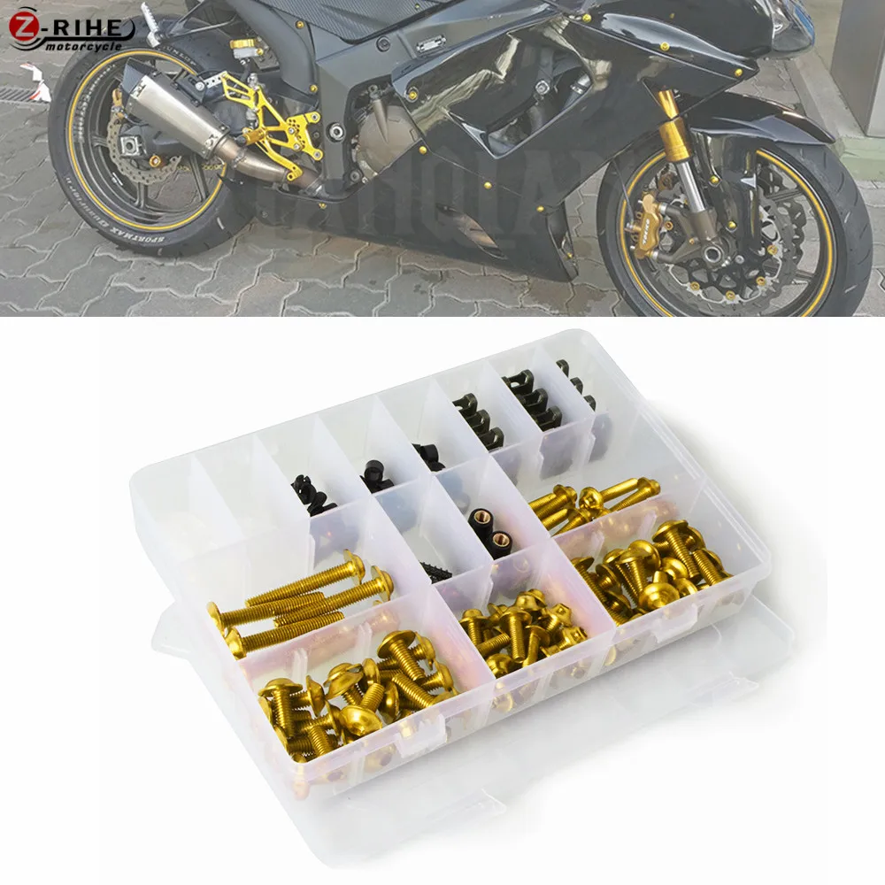 

Universal Aluminum Motorcycle accessories Fairing Bolt Screw Fastener Fixation For kawasaki ER-6F ER6F GPZ500S/EX500R Ninja 300