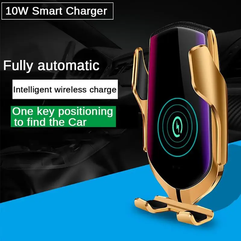  R1 10W Universal GPS Drahtlose Infrarot Sensor Auto Ladegerät Schnelle Lade Telefon Halterung Handy