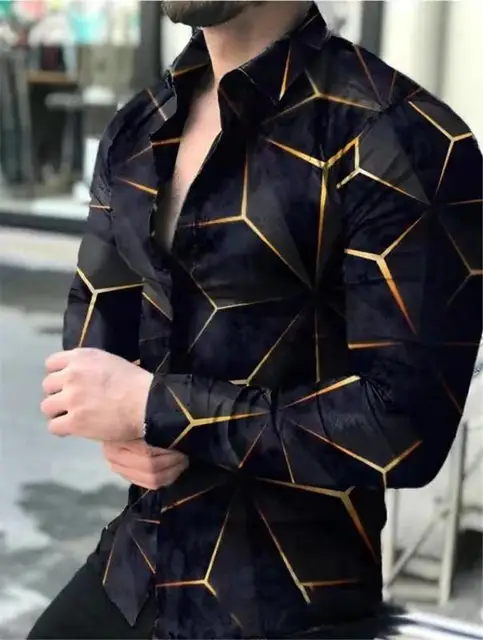 Autumn Men's Printed Hawaii Casual Shirts 2021 Brand Streetwear Men's Clothing Cardigan High-End Long Sleeve Dress Shirt CS-07