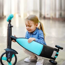 Nadle crianças scooter triciclo brinquedo para carro dobrável para viajar adequado para crianças com mais de 3 anos de idade