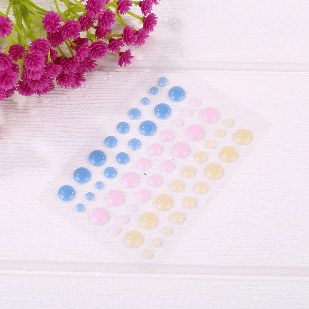 

Light-color Sugar Sprinkles Self-adhesive Enamel Dots Resin Sticker For DIY Scrapbooking Photo Album Cards Crafts Decor