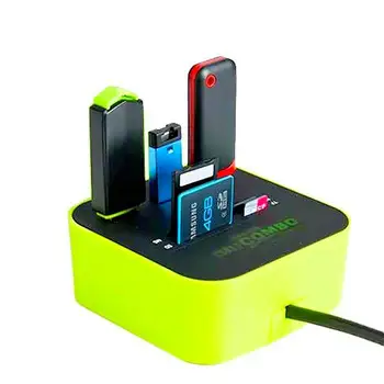 

For HUB Combo 7 In 1 2.0 Micro SD High Speed Card Reader 3 Ports Adapter Connector For Tablet PC Computer Laptop R20