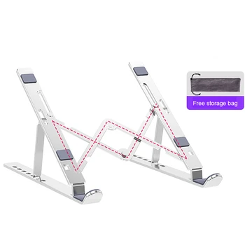

Foldable Laptop Stand Holder Aluminium Adjustable PC Computer Notebook Tablet Stand Support Lifting Cooling Bracket for Macbook