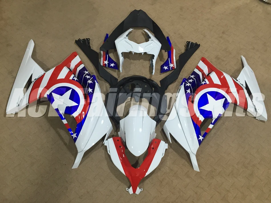Комплект обтекателей ABS для Kawasaki Ninja300 EX300 300R 2013 13 14 15 16 17 Обтекатели(литье под давлением) США