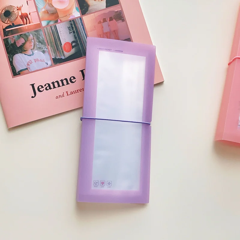 60 Slots Transparent Matte Stickers Storage Book Capacity Exhibition Photo Album Tool Card Package Button Type Photo Album Case