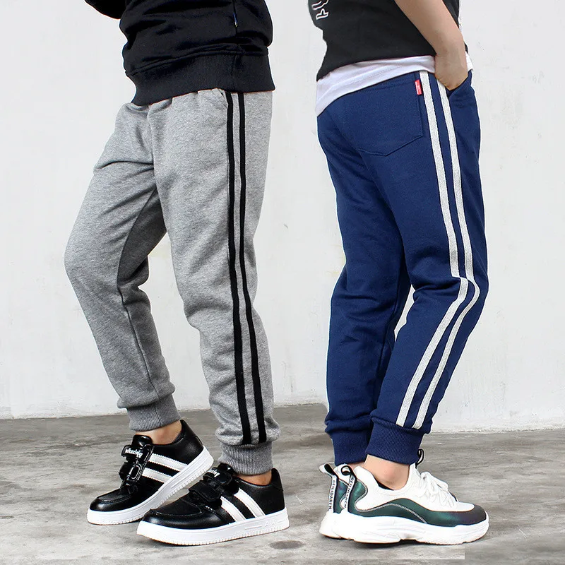

Big Boy Pants Autumn Teenage Boys Joggers Children Sports Pants 2019 Toddler Casual Kids Trousers For Boys Clothes Stripe Design