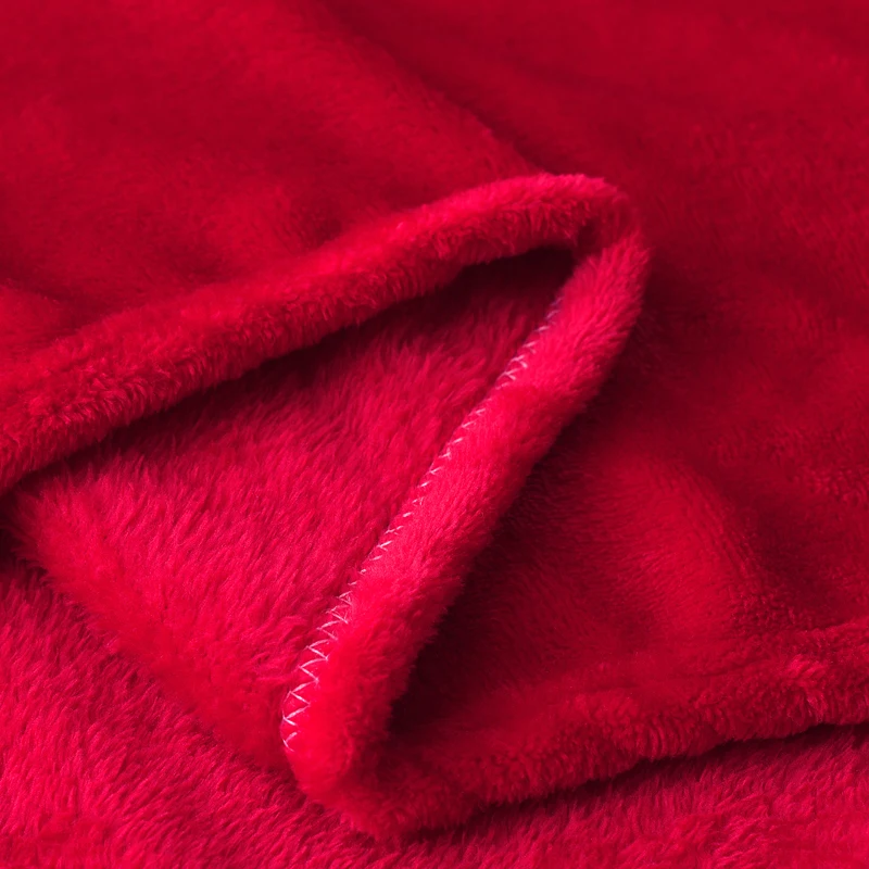Красное фланелевое одеяло мягкое пледы одеяло на диван кровать самолет путешествия пледы домашний текстиль для взрослых однотонное одеяло путешествия одеяло
