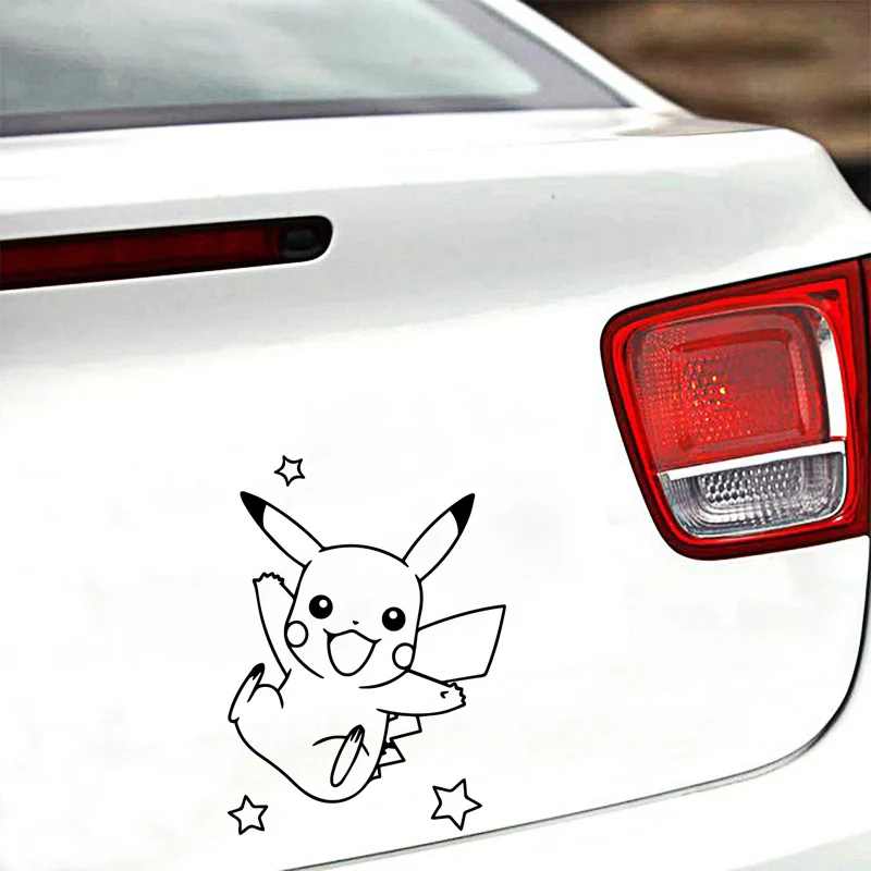 

Creative pokemon Car Stickers For Cars Creative Car Door Handle Decals Dual Color Design Stickers Vinyls Decals