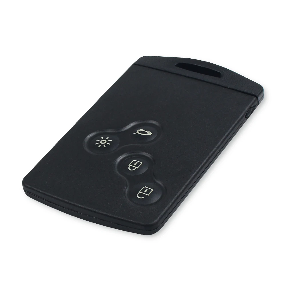 KEYYOU 10 шт. 4 кнопки дистанционного ключа смарт-карты чехол Fob для Renault Laguna Koleos смарт-кард ключ оболочки вставить чистое лезвие ключа