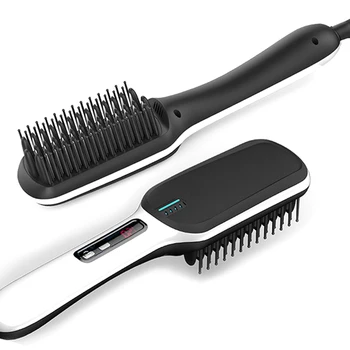 

2019 LED Display Ionic Beard Straightener for Men Hair Straightening Comb Adjustable Ceramics Heating Temperature
