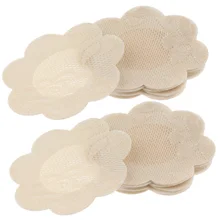 10 пар женских ниппелей, тонкие, одноразовые, из нетканого материала, для груди, липкие, в форме цветка