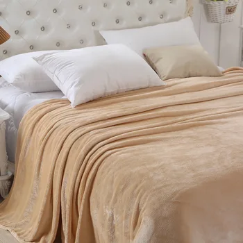 

Comfortable Pure Color Coral Fleece Blanket Double-sided Fleece Blanket Sheet Flannel Blanket Office Car Blanket Home Textile