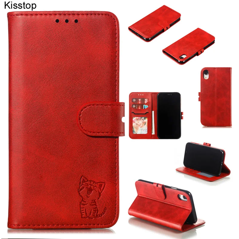 

Kisstop Luxury Leather Magnetic Wallet Case For iPhone 11 XR XS Max 6 6s 7 8 card slot flip Cover For iPhone 7P 8Plus 6P 6sPlus