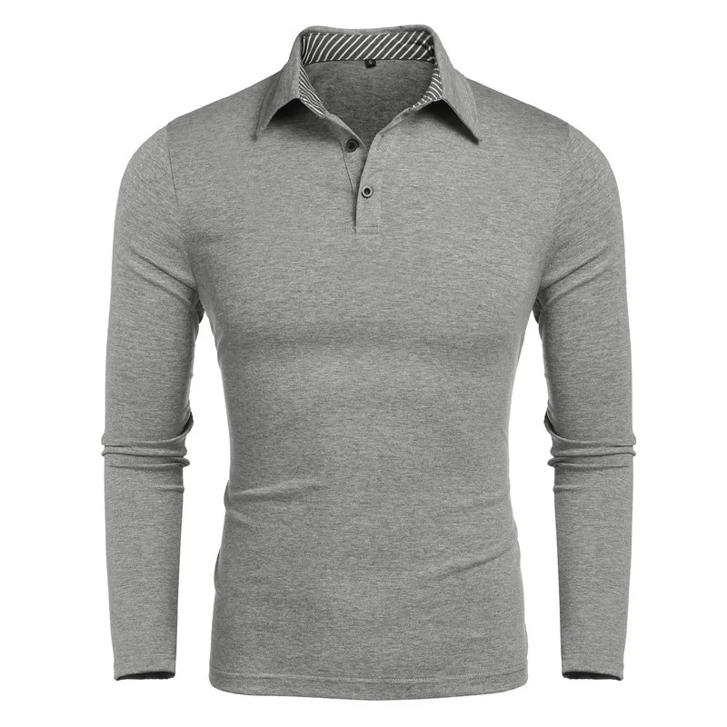 

Spring Autumn Man Tops Long Sleeve Polo Shirts Cozy Washed Vintage Handsome Business Outdoor Simple All-match Fashion Casual Tee