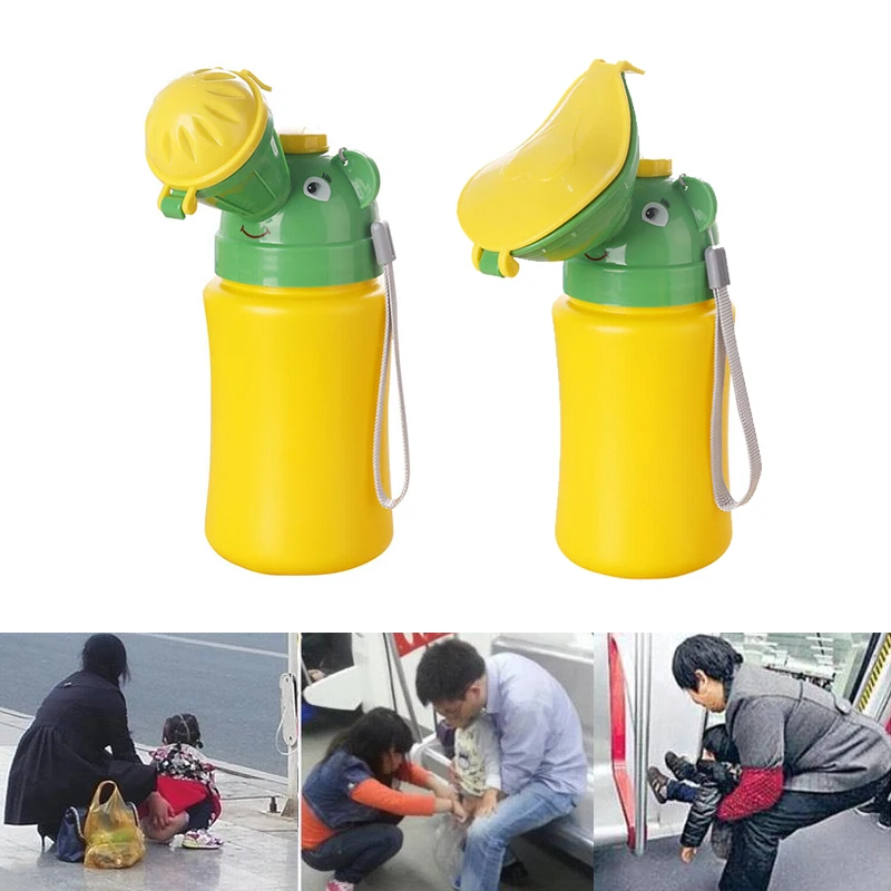 Child Urinal Portable Potty Toilet Urinal Kids Outdoor Car Travel Anti-leakage Potty Kids Convenient Toilet Cute Cartoon Pot