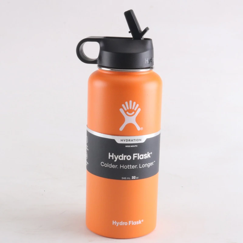 21 Заморозка)/32/40 oz Нержавеющая сталь бутылка для воды гидро термос бутылка для воды с вакуумной изоляцией из нержавеющей стали с широким горлышком путешествия Портативный Термальность бутылка - Цвет: 21