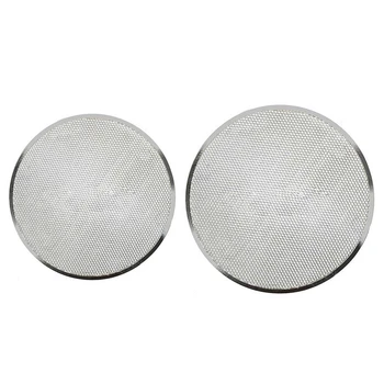

2Pcs Professional Round Pizza Oven Baking Tray Barbecue Grate Nonstick Mesh Net(9 Inch&8 Inch)