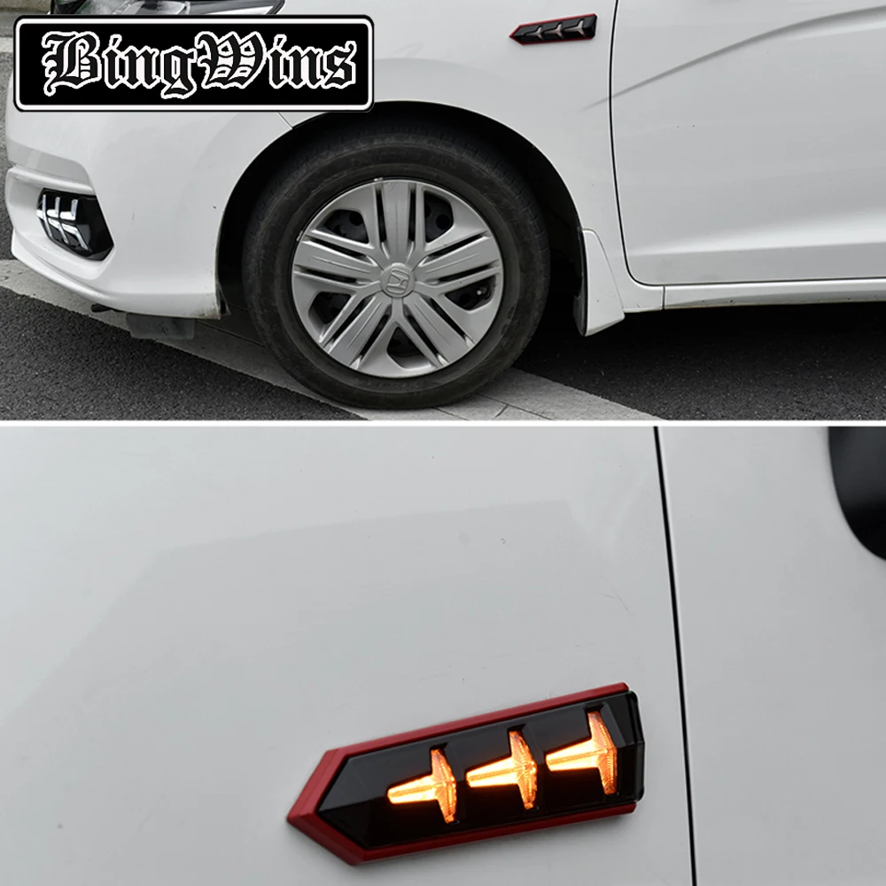 Автомобильный Стайлинг для 14-18 Honda New Fit GK5 рулевой авто светодиодный свет поворотники боковые огни маркер указатель поворота