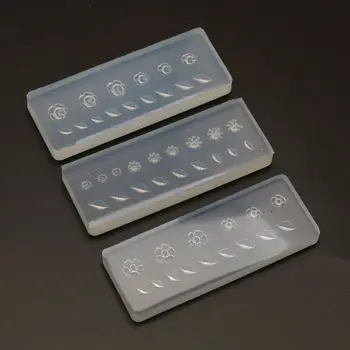 

3Pcs 3D Floral Decortive Nail Art Silicone Mold Kit Leaves Flower Nail Carving Mold Nail Art Templates Maincure Tools