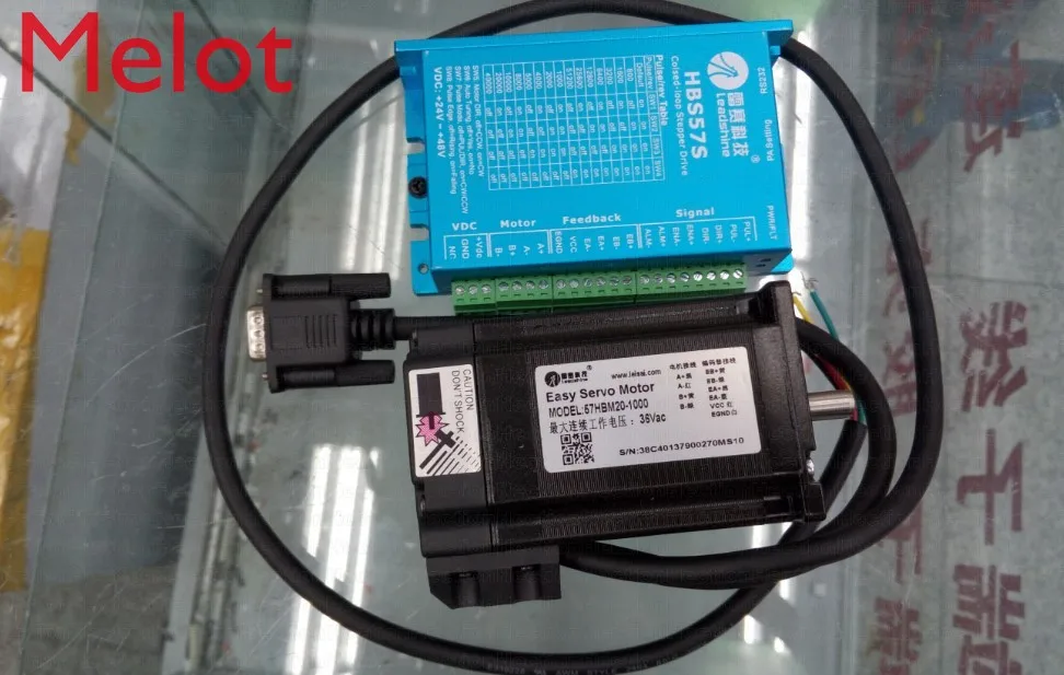 

New Leadshine two phase easy servo system driver HBS57S Easy servo motor 57HBM20-1000 a set 2-phase motor wit 1000 lines Encoder