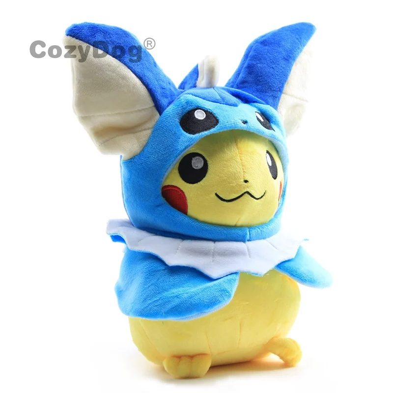 1" 28 см Пикачу Косплей Vaporeon плюшевые куклы игрушки из мультиков аниме серии Пикачу Куклы Детские Рождество подарок на день рождения