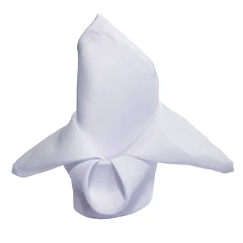 

white Polyester Plain Table Napkins For Wedding Events Banquet Decoration Home Table Serviette Table Towels