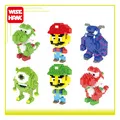 WiseHawk мини-блоки Kawaii ярко-розовая Цветочная 3D пластиковые детали для конструктора DIY Мини мультяшная модель подарки развивающие игрушки для детей