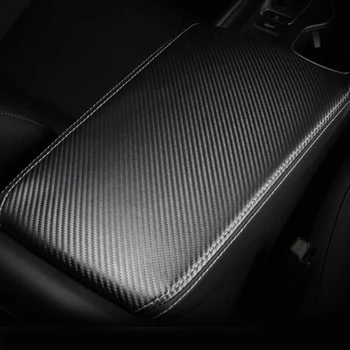 

1PC Armrest Box Cover For Honda Accord Carbon Fiber Style Panel Cover Car Auto