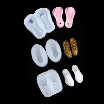 

Cute Mini Size Sports Shoes Slippers Pendant Silicone Mold Resin Jewelry Making