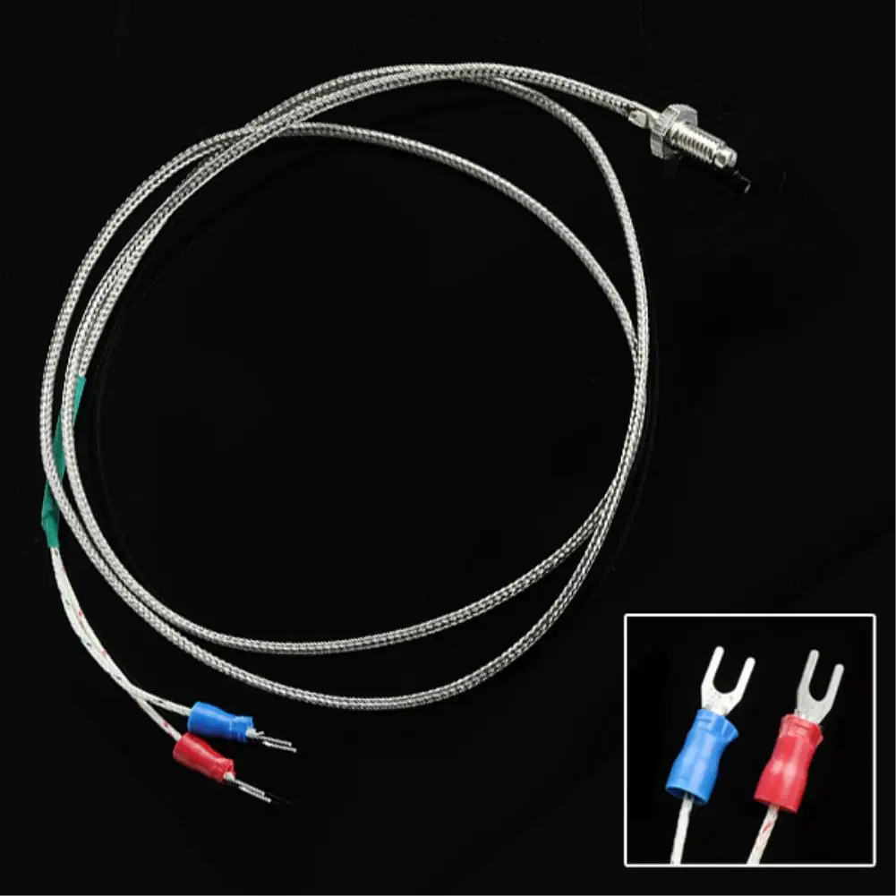 

1 Meter 3.3ft K Type Screw Thermocouple Temperature Sensor Probe With Two Fork Terminal Controller 0 To 800 K Type Thermocouple