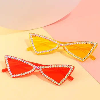 

Triangle sunglasses hipsters women's sunglasses diamonds personalities celebrities street shooting sunshade lenses sun glasses