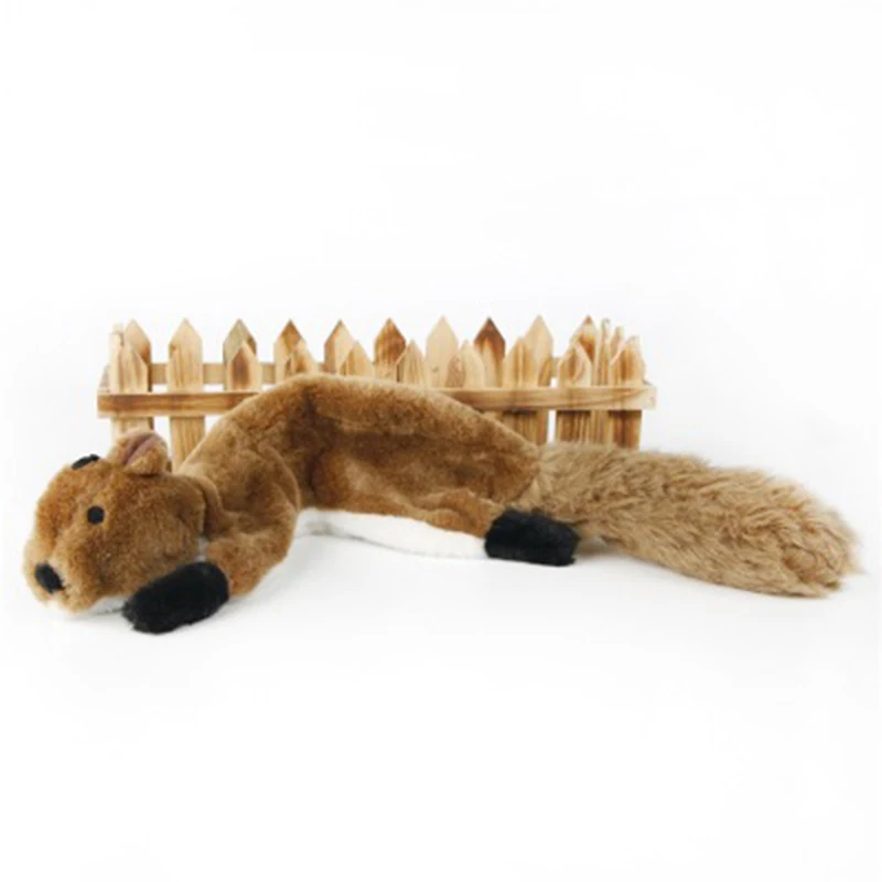 Зеленый Squeaky Fun Dogs игрушки в форме животных подарочный набор большая не набитая белка, лиса енот для жевательная игрушка для собак игрушка-Волк - Цвет: Зеленый