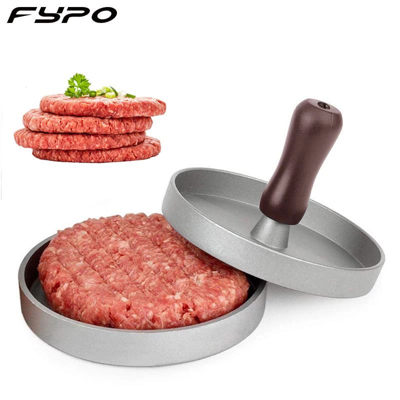 Fypo Aluminum Hamburger Presses Hamburger Maker Meat Beef Grill Burger Round Presser Patty Maker Mold DIY Kitchen Gadgets