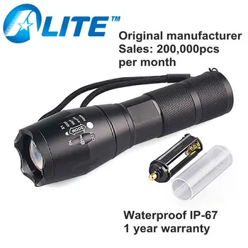 

[Free Ship] outdoor camping xml t6 or cree xm l2 led linterna 18650 powerful tactical flashlight with aaa battery holder Holster