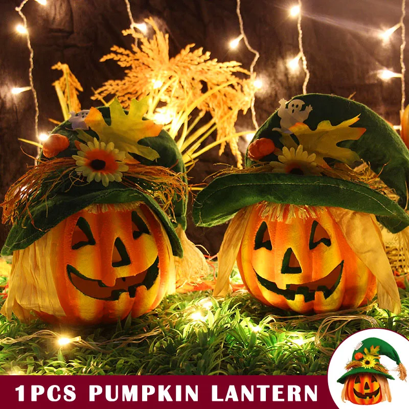 

Pumpkin Lantern Light Lamp Glowing Decorations for Halloween Party Bar Festival LBShipping
