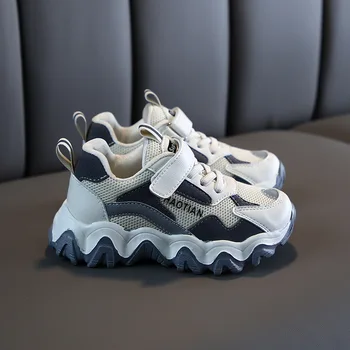

Boys Girls Sports Shoes 2020 New Spring Autumn Models Casula Double Net Breathable Shoes Children's Casual Shoes Kids Sneakers